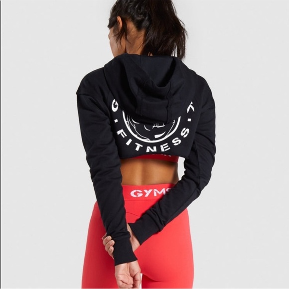Gymshark Legacy Super Cropped Jaw-string Hoodie - Picture 3 of 6